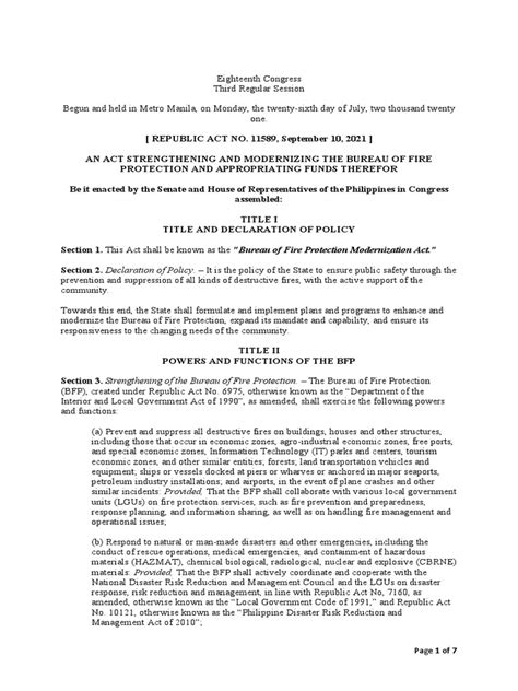 bfp organizational structure pdf|Republic Act No. 11589 .